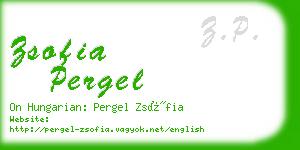 zsofia pergel business card